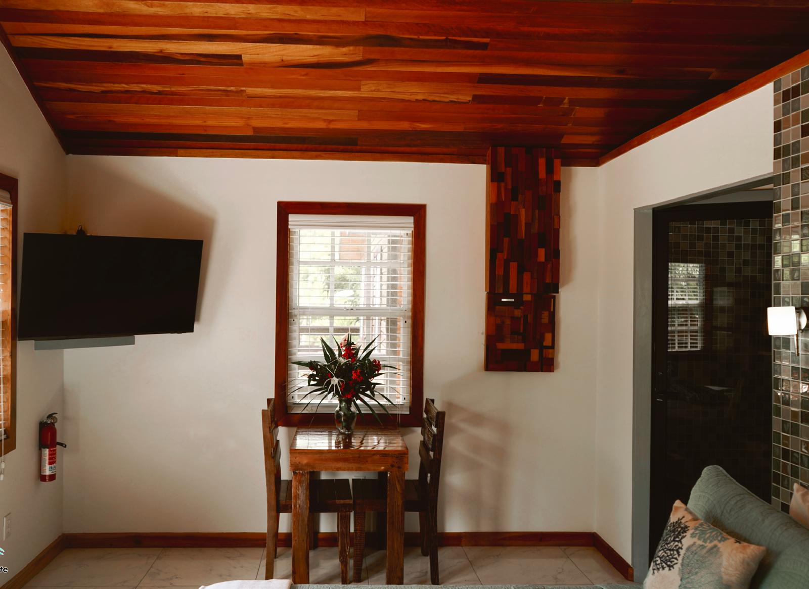 Casita TV and dining table